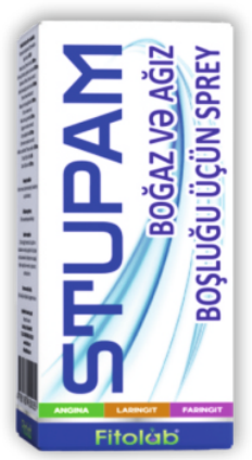 STUPAM  (Yuxarı tənəffüs yolları və ağız boşluğunun gigiyenası üçün yerli vasitə) 30 ml sprey